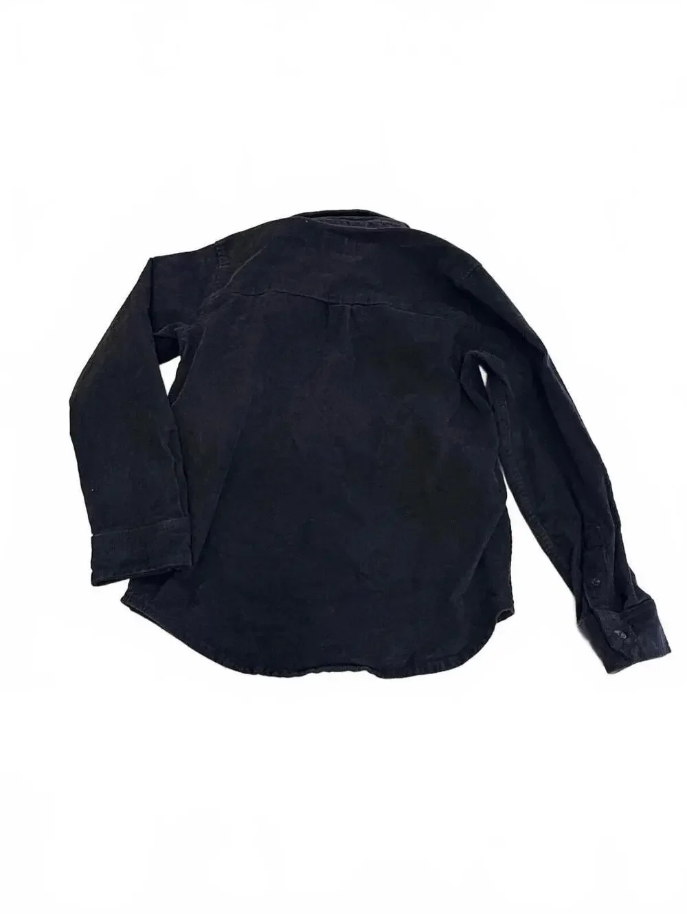 Old Navy Black Corduroy Button-Up Shirt Large (10-12)